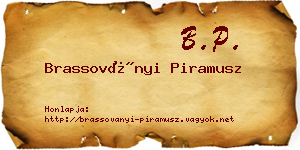 Brassoványi Piramusz névjegykártya